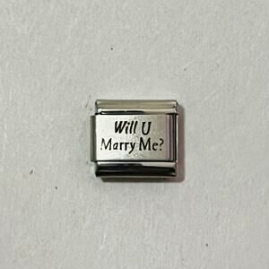 Will U Marry Me? Italian Charm Bracelet Link